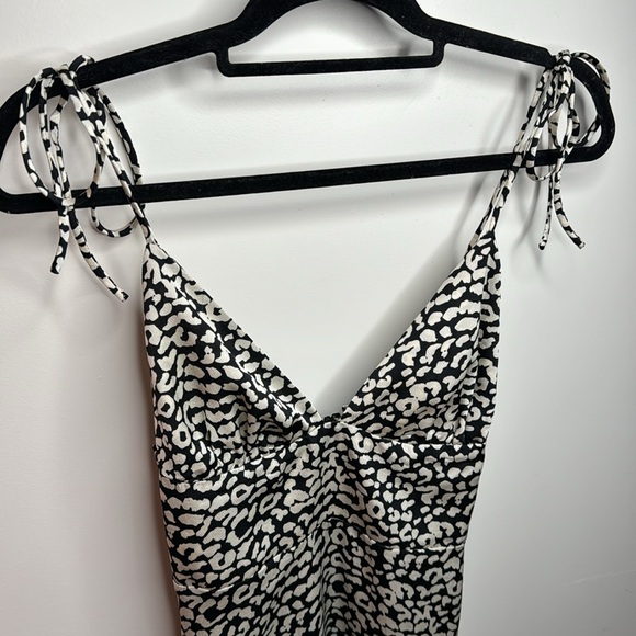 Silky Animal Print Dress - Picture 3 of 5